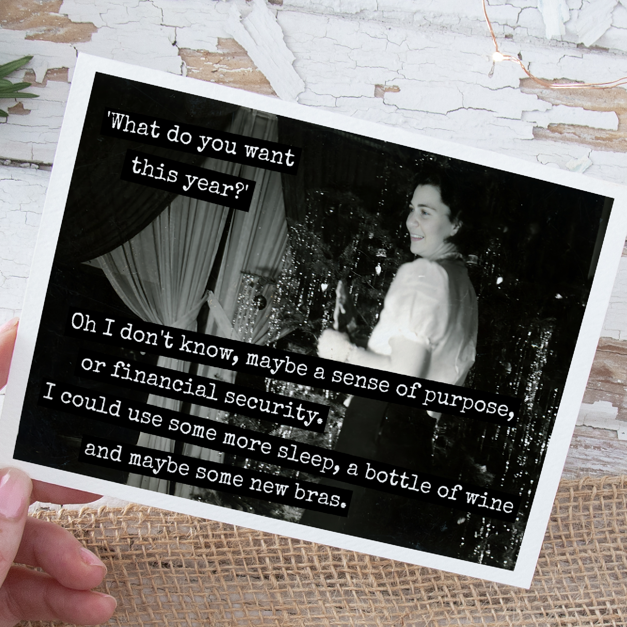 Funny Christmas Card. What Do You Want This Year? Oh I Don't