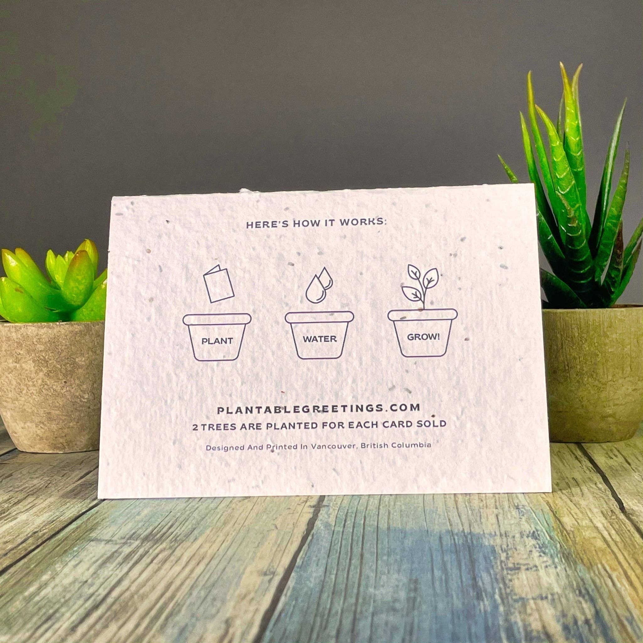 Thank You Teacher Plantable Greeting Card: Wildflowers