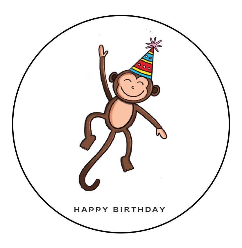 Monkey Birthday Plantable Greeting Card