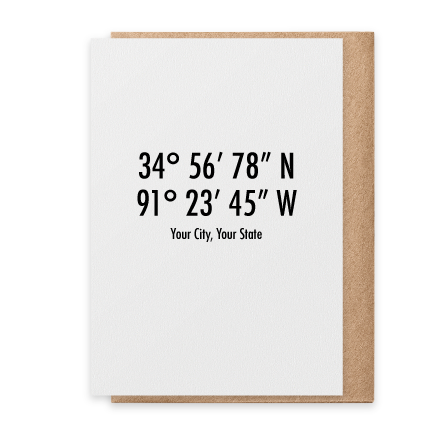 Coordinates - Modern - Greeting Card