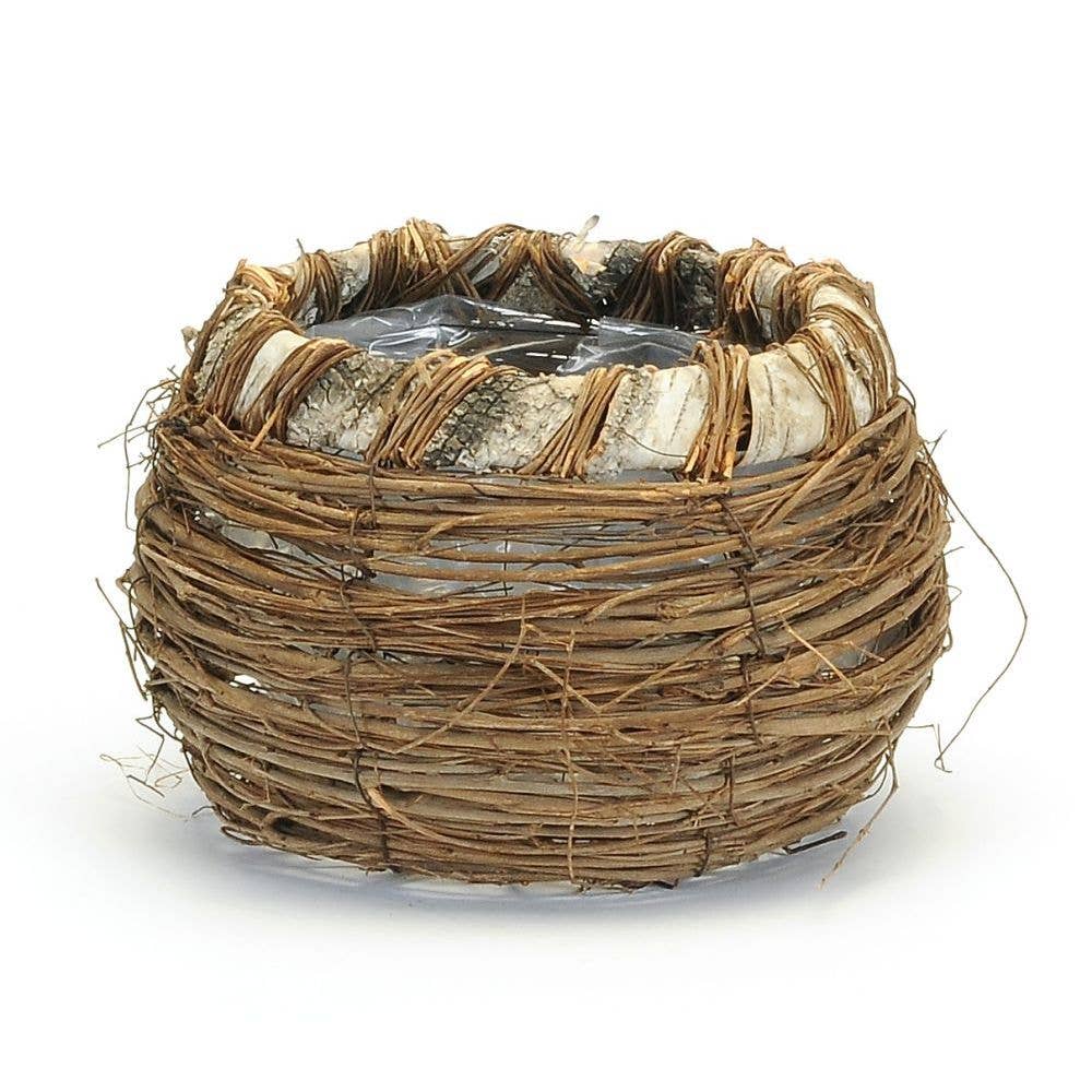 SM ELM TWIG ROUND BELLY PLANTER