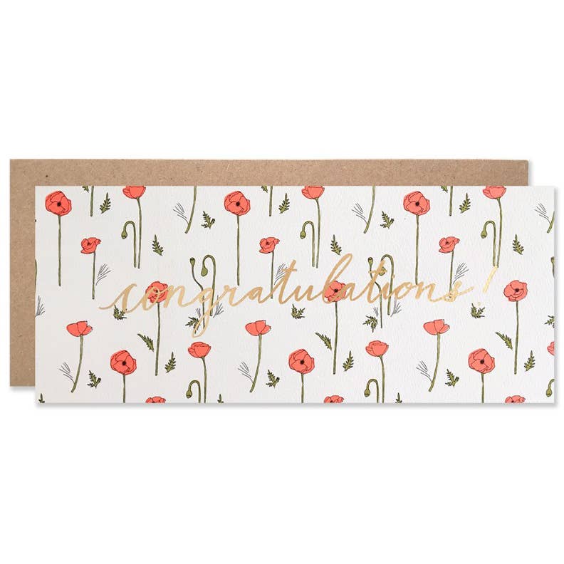 Celebration / Red Poppy Congratulations Card