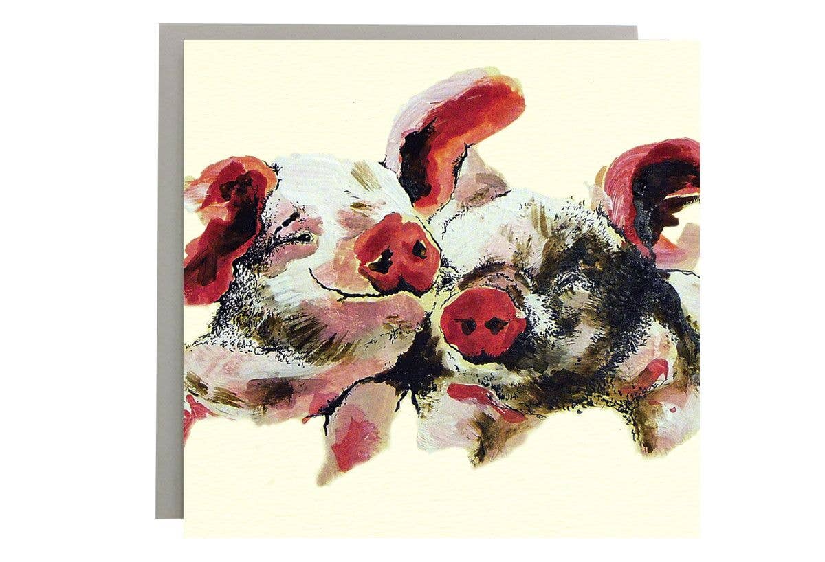 Snuggles Pig Card