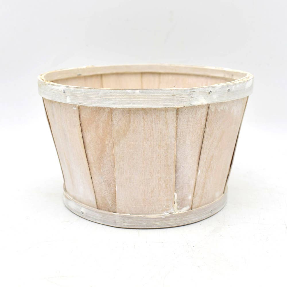 SMALL WHITE BAMBOO POT