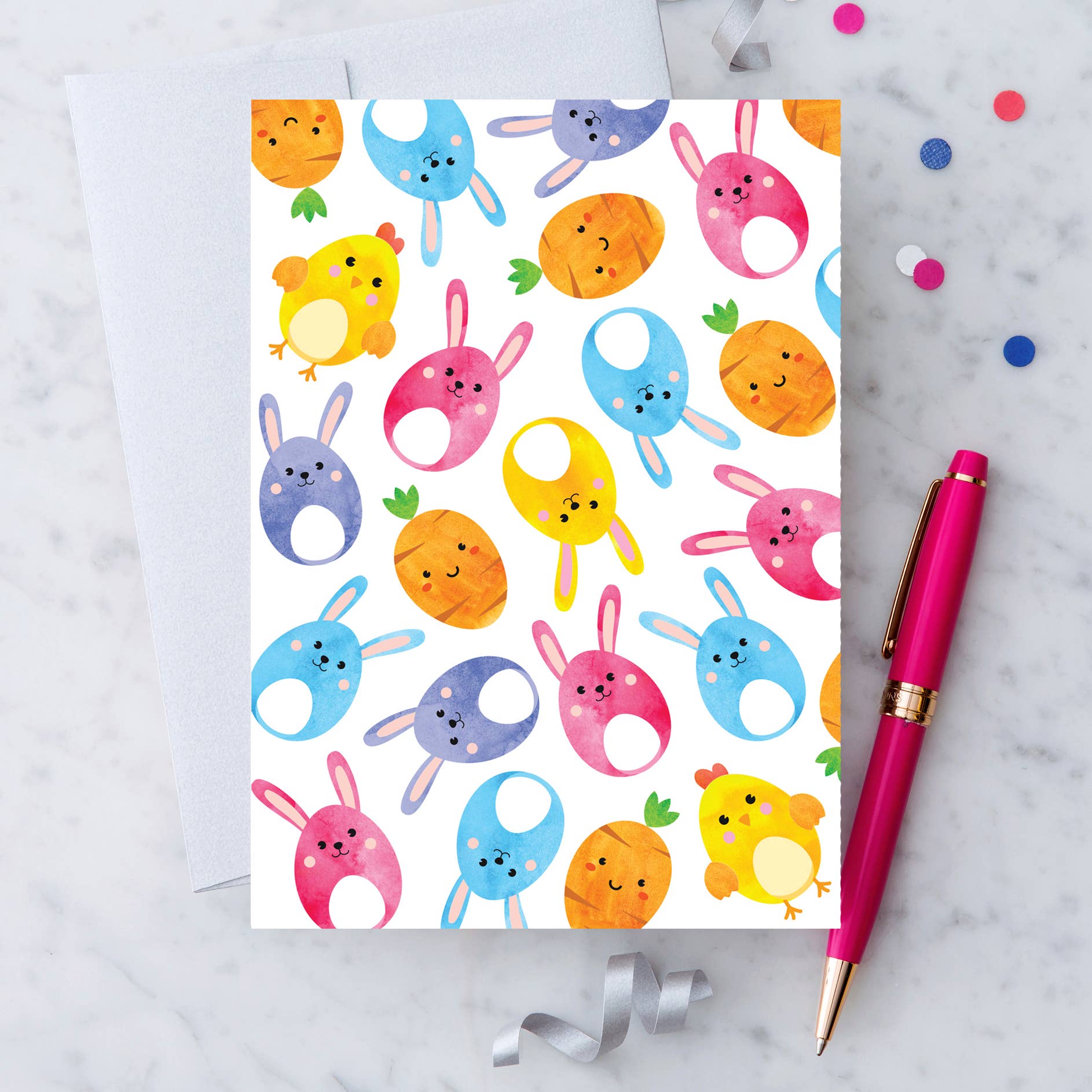 EA05 Easter Greeting Card - Easter Bunnies