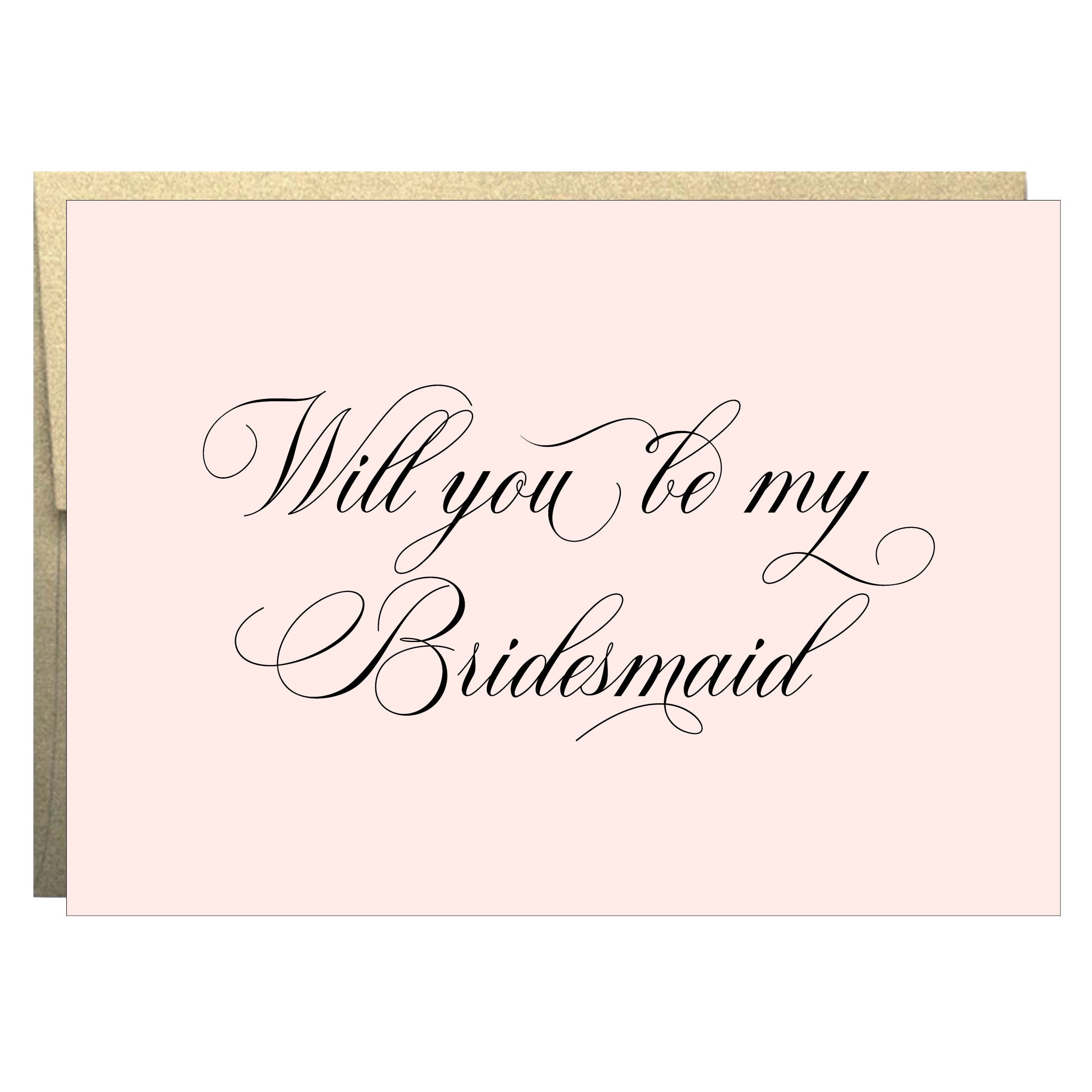Will You Be My Bridesmaid Greeting Card