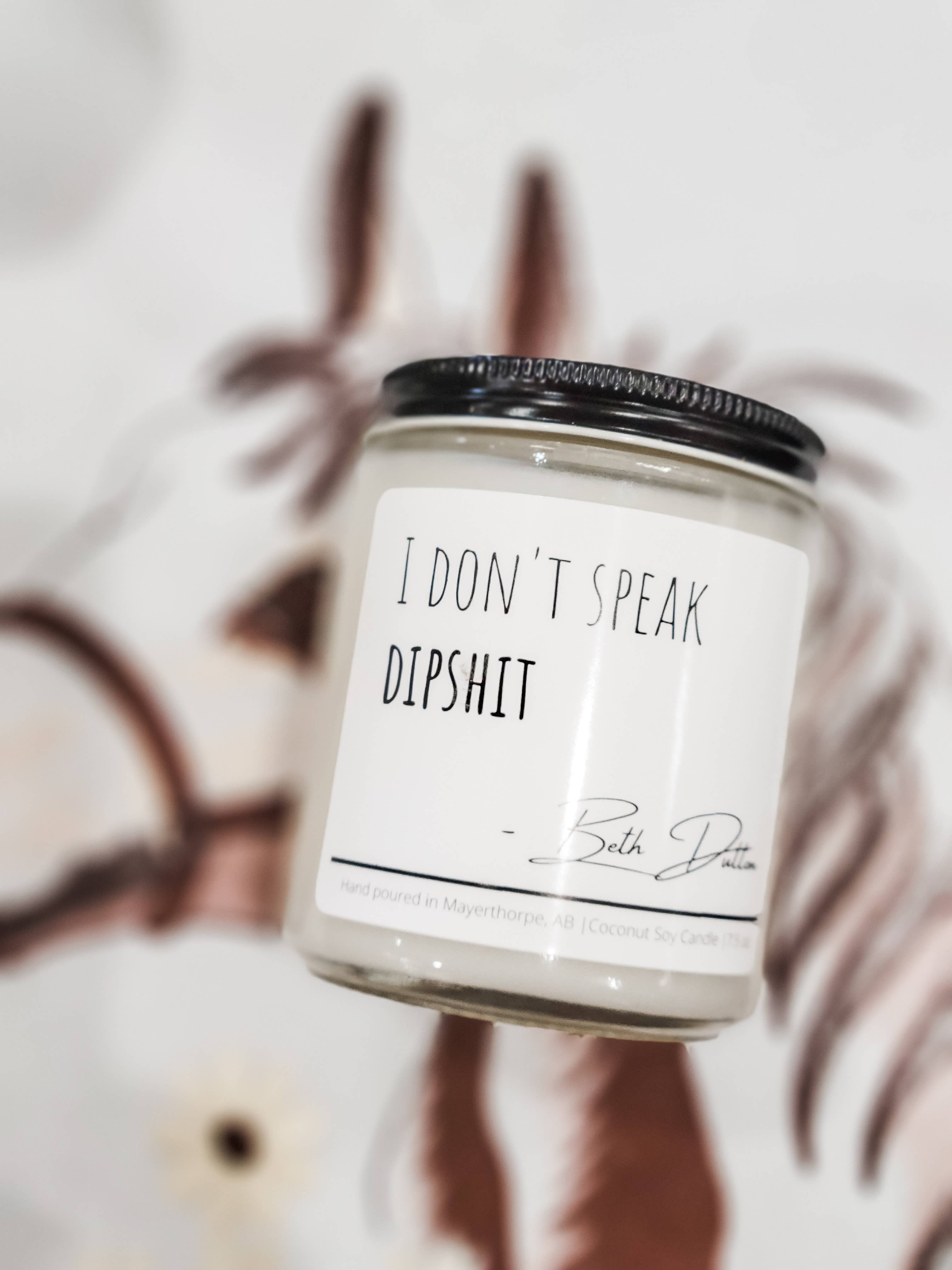 I Don't Speak Dipshit - Funny, Rude, Sweary Candle, Naughty