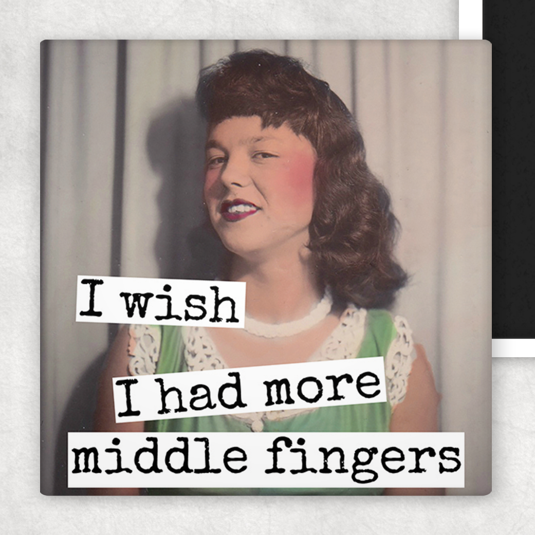 Fridge Magnet. I Wish I Had More Middle Fingers
