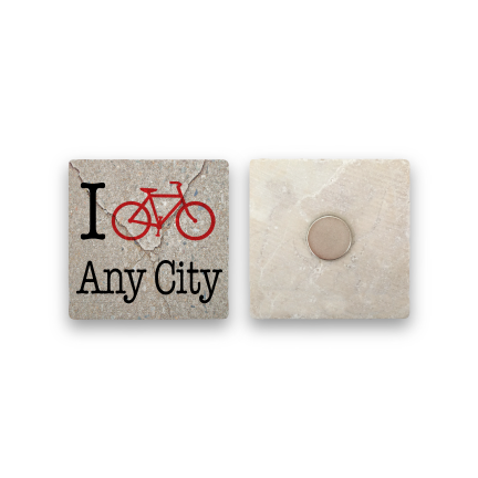 I Bike - Marble Magnet