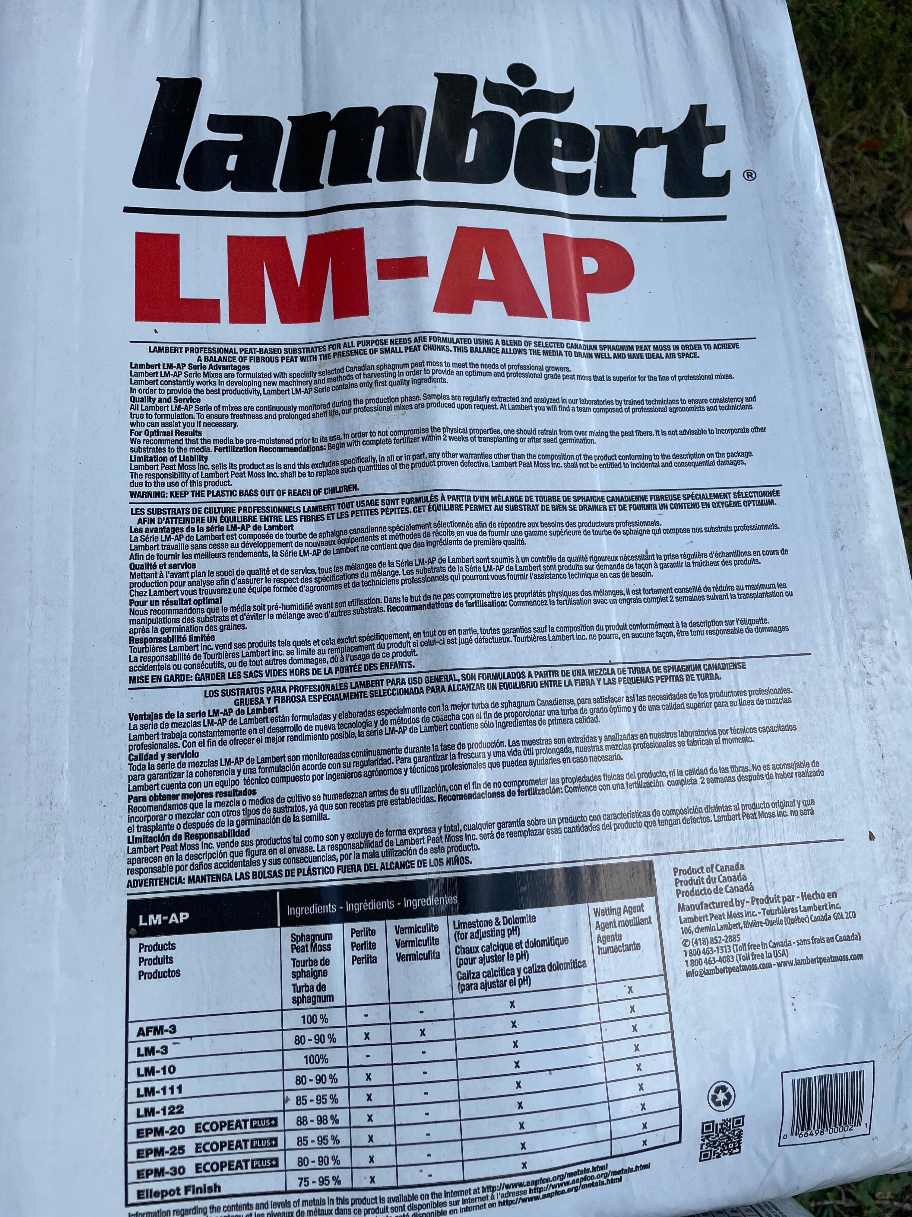 Lambert All purpose growing.