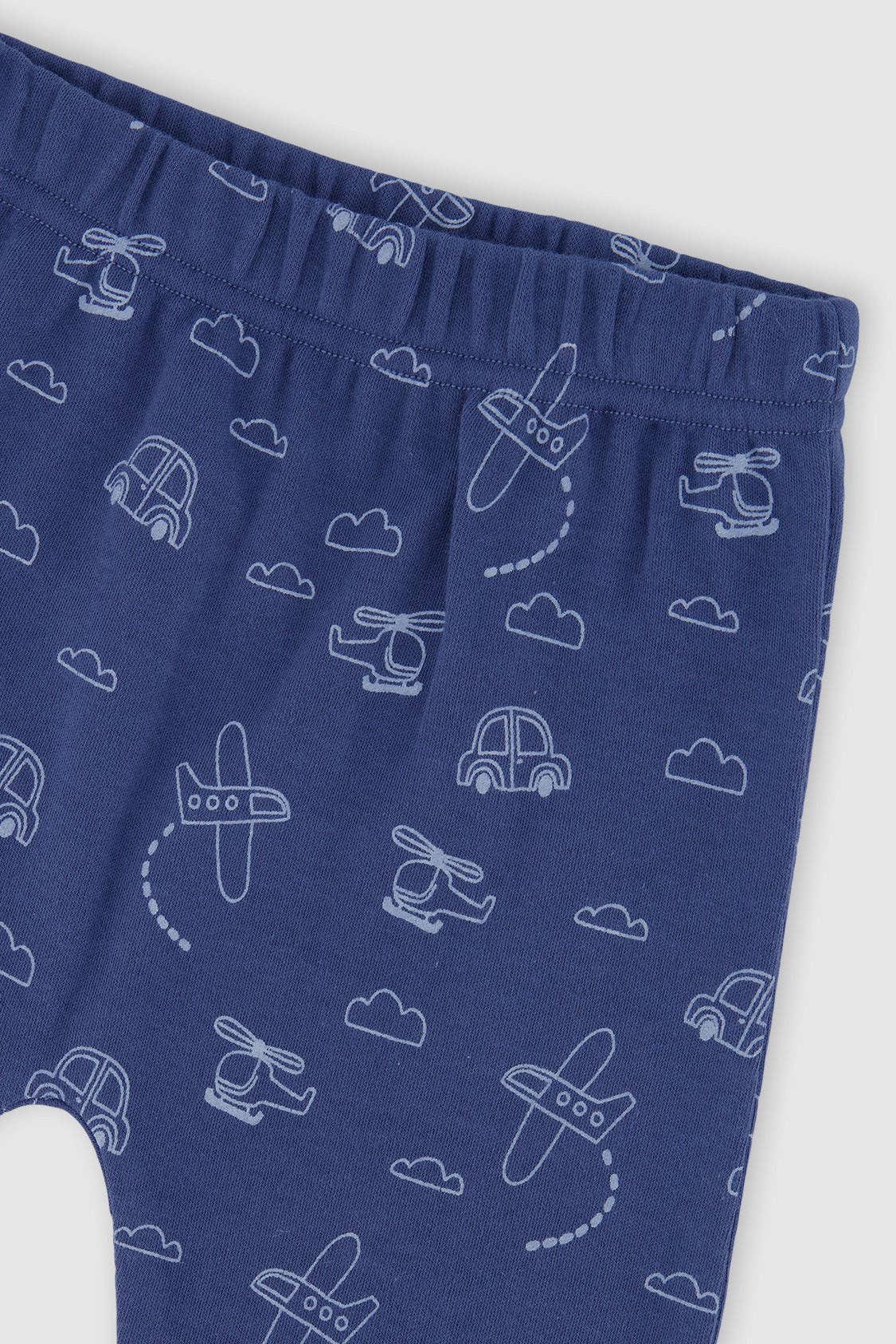 Organic Cotton Pants And Top Set Sky Blue: 12m