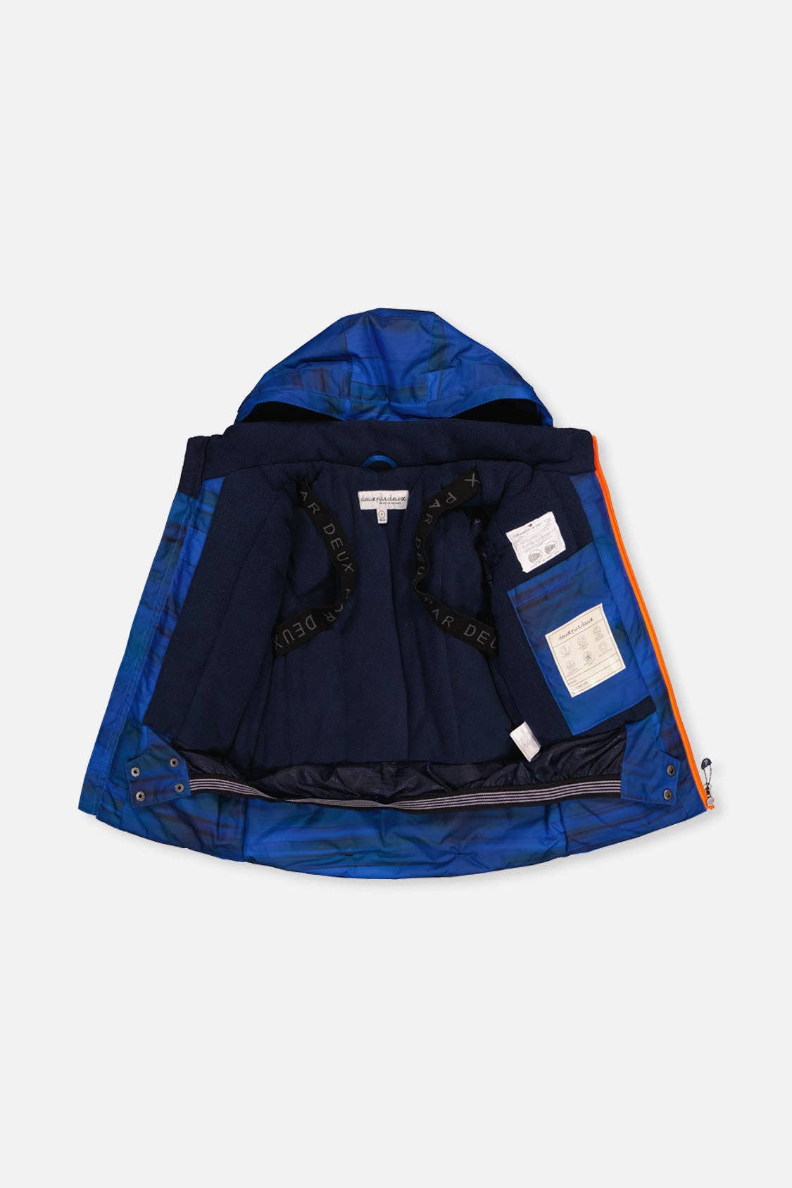 Two Piece Play Snowsuit Navy Blue And Orange With Orange Pants: 7