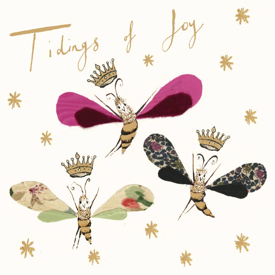 Tidings Of Joy Gold Foil Christmas Card Pack (Pack of 6)