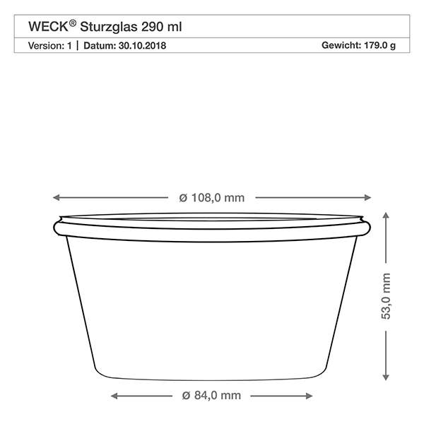 WECK® Mold Glass Jar Short 290ml: Jars & All Accessories