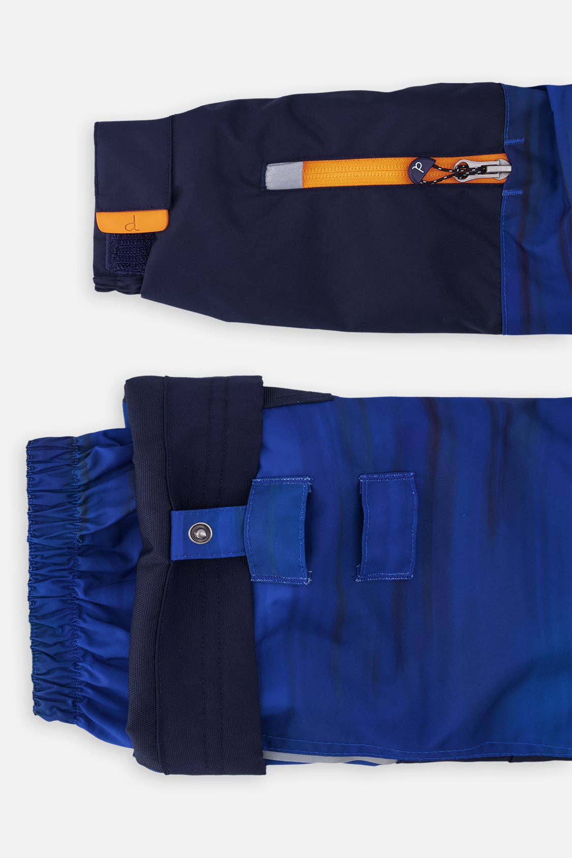 Two Piece Play Snowsuit Navy Blue And Orange With Blue Pants: 5