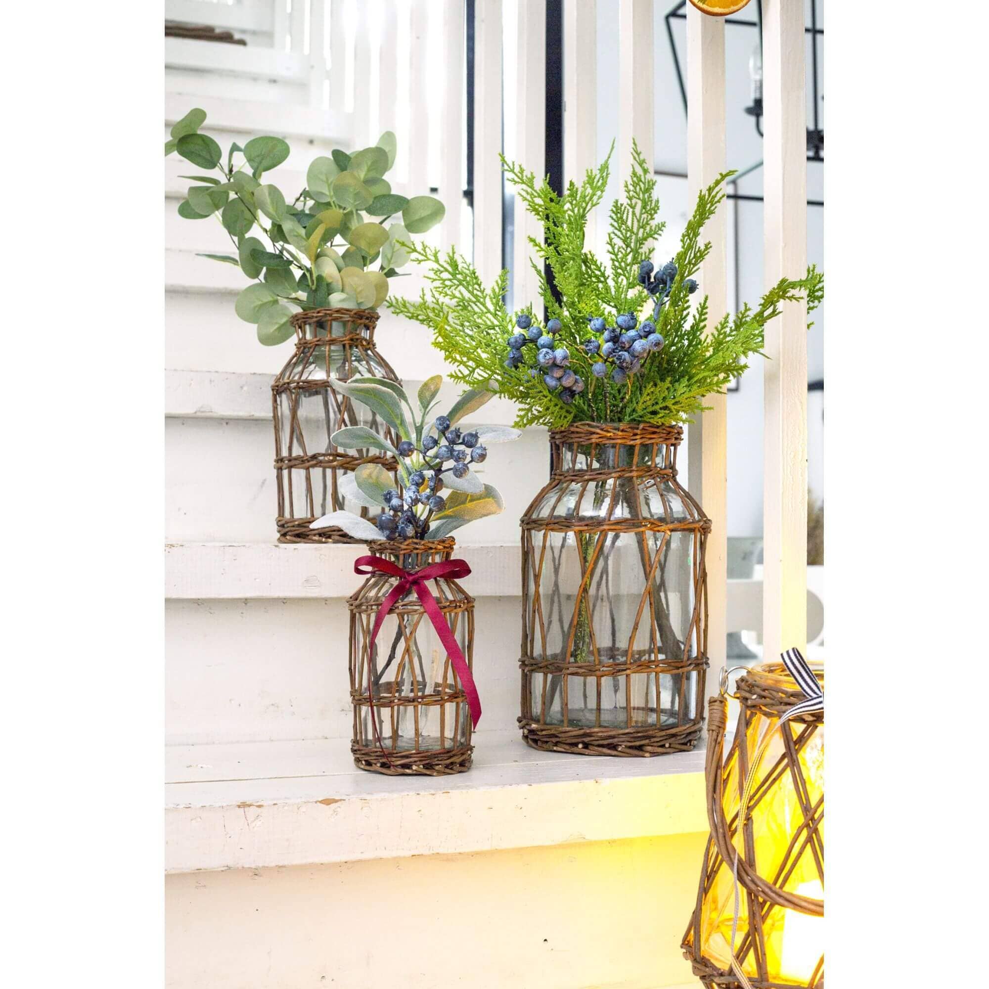 MEDIUM UNPEELED WILLOW WRAPPED VASE
