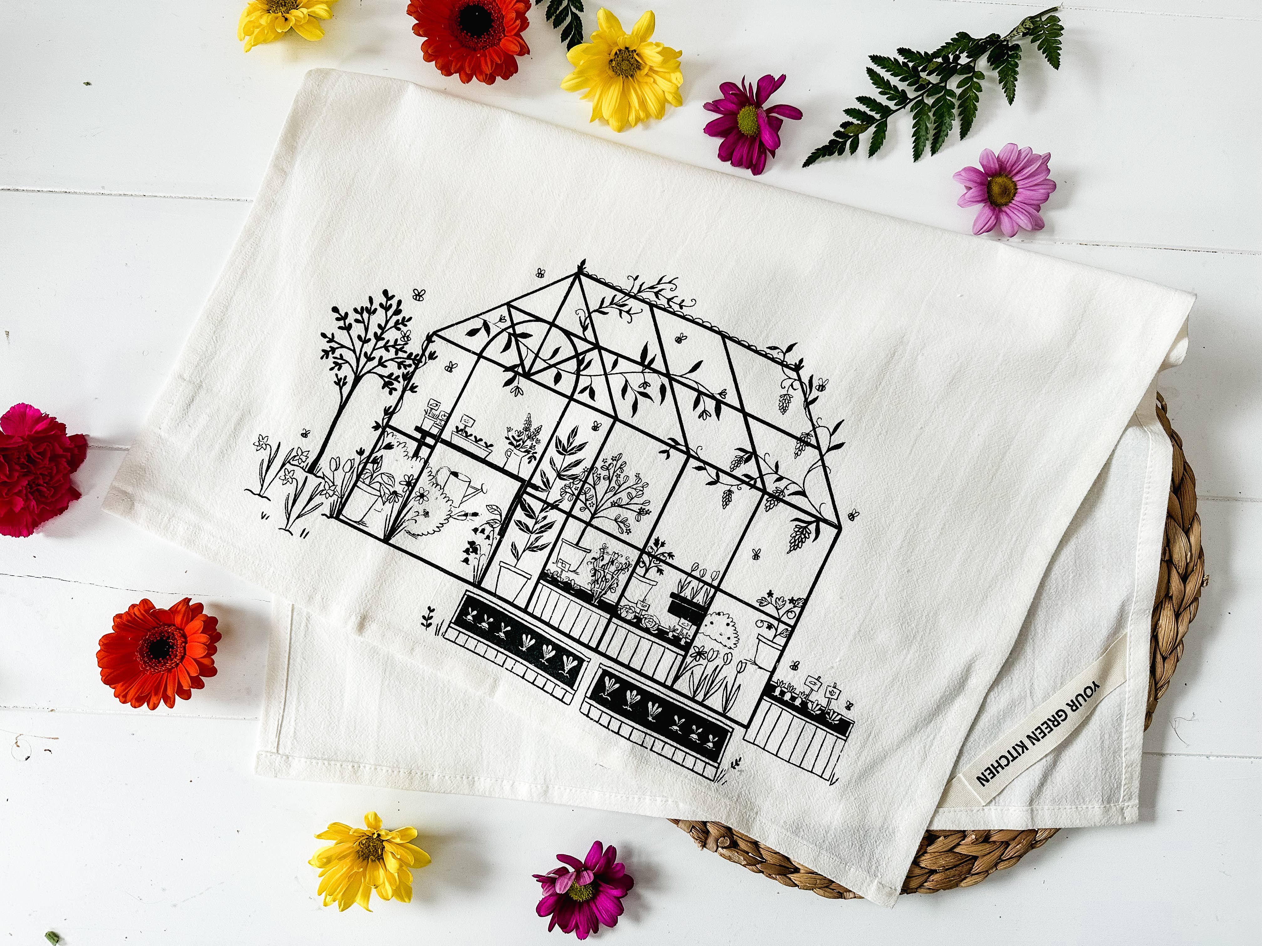 Greenhouse Tea Towel / Dish Towel / Kitchen Towel