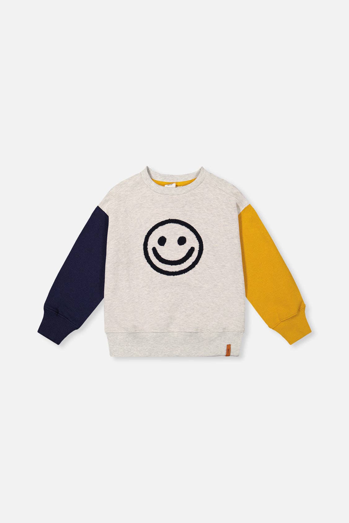 Fleece Sweatshirt Heather Grey, Yellow And Blue: 5