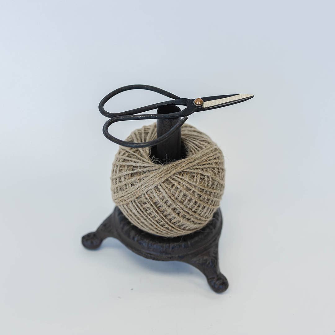 Cast Iron Twine Holder with Scissors