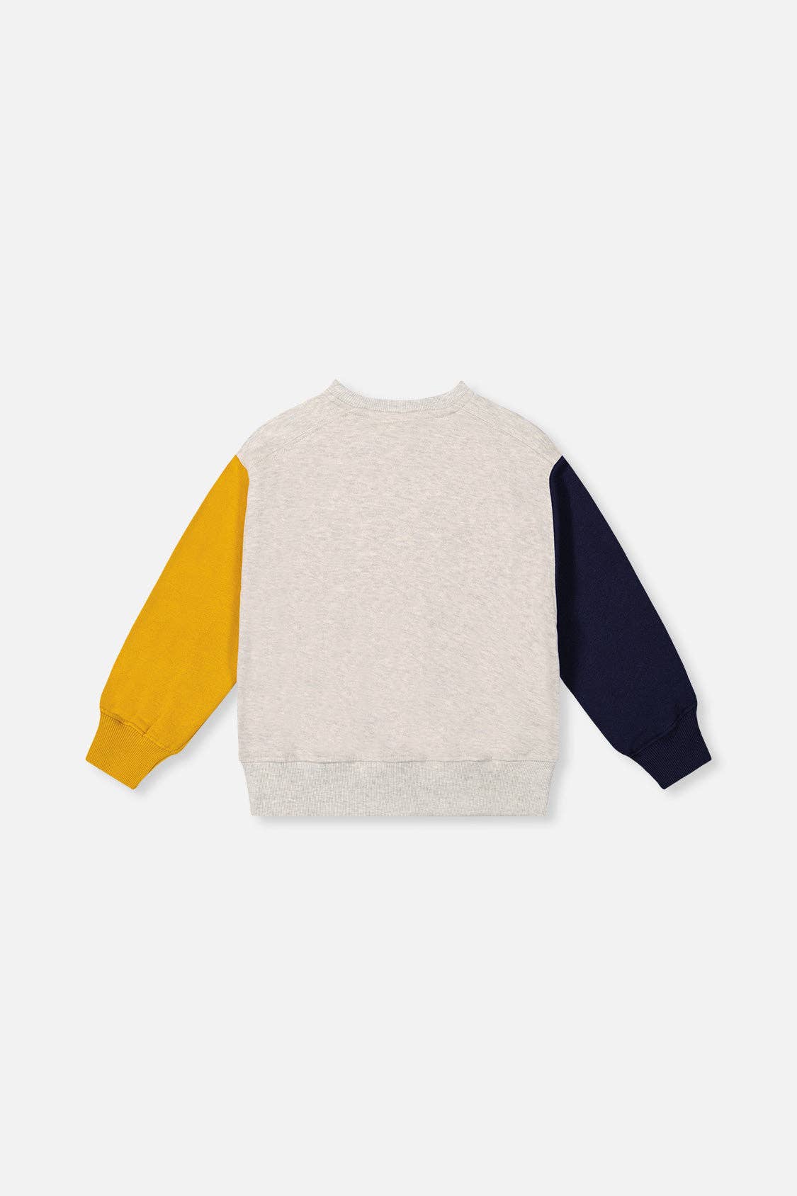 Fleece Sweatshirt Heather Grey, Yellow And Blue: 5