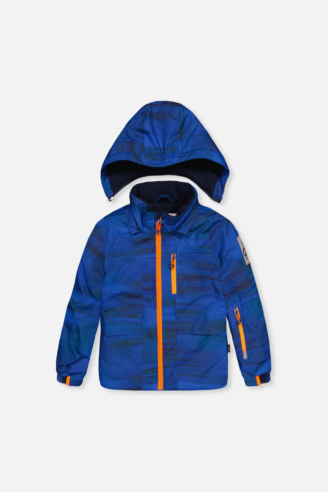 Two Piece Play Snowsuit Navy Blue And Orange With Orange Pants: 7