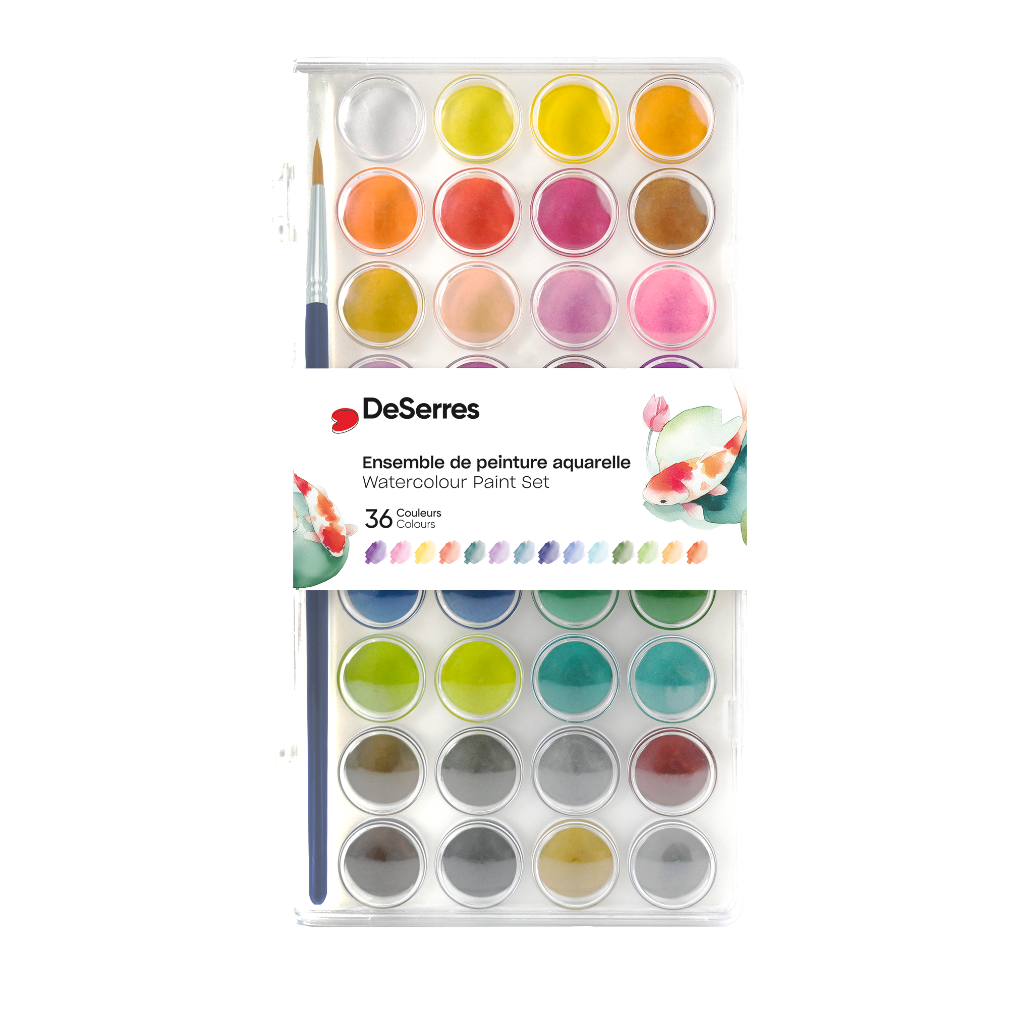 36 COLOURS WATERCOLOUR SET