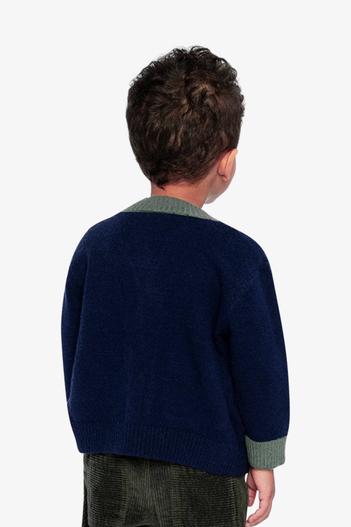Knit Cardigan With Dino Dark Blue, Green And Yellow: 6