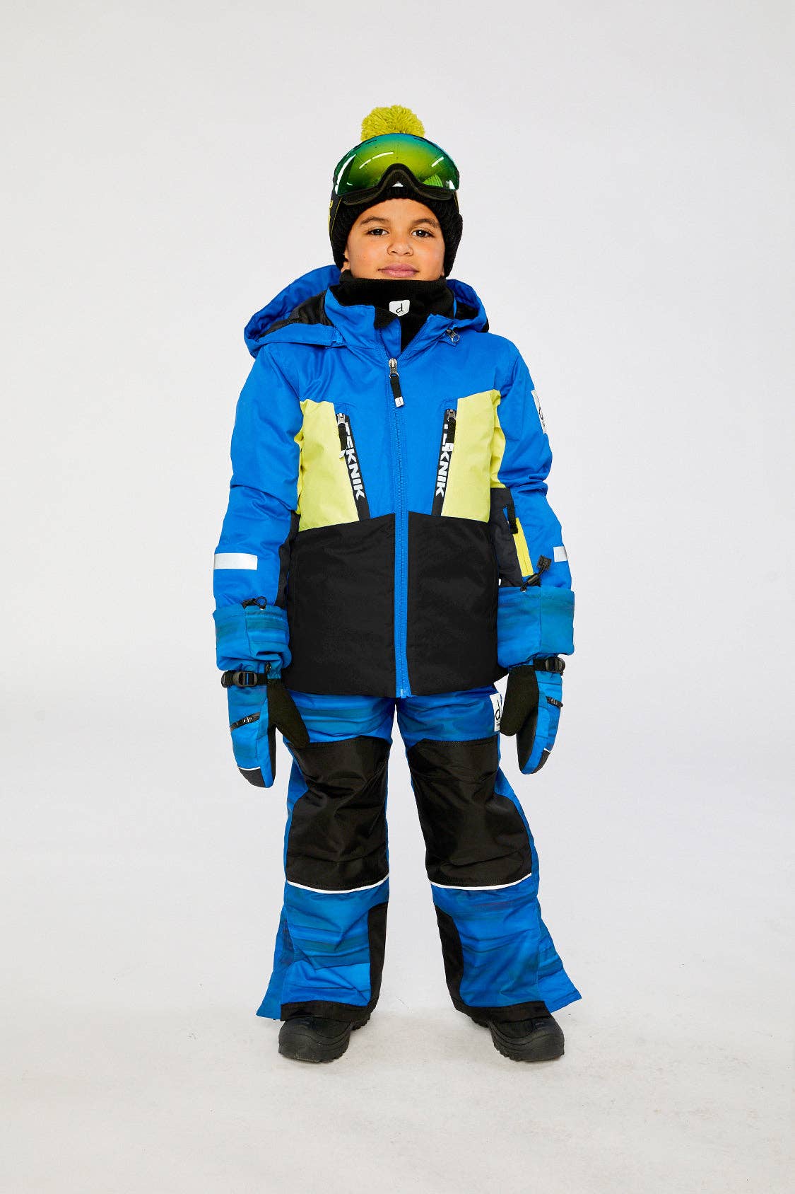 Two Piece Teknik Snowsuit Royal Blue And Yellow: 4