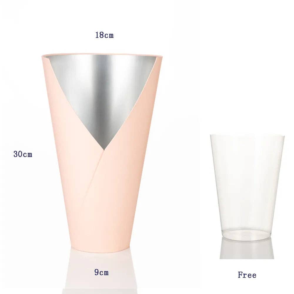 Rigid Cone Flower Box with liner included - Various Colors -: Fuschia