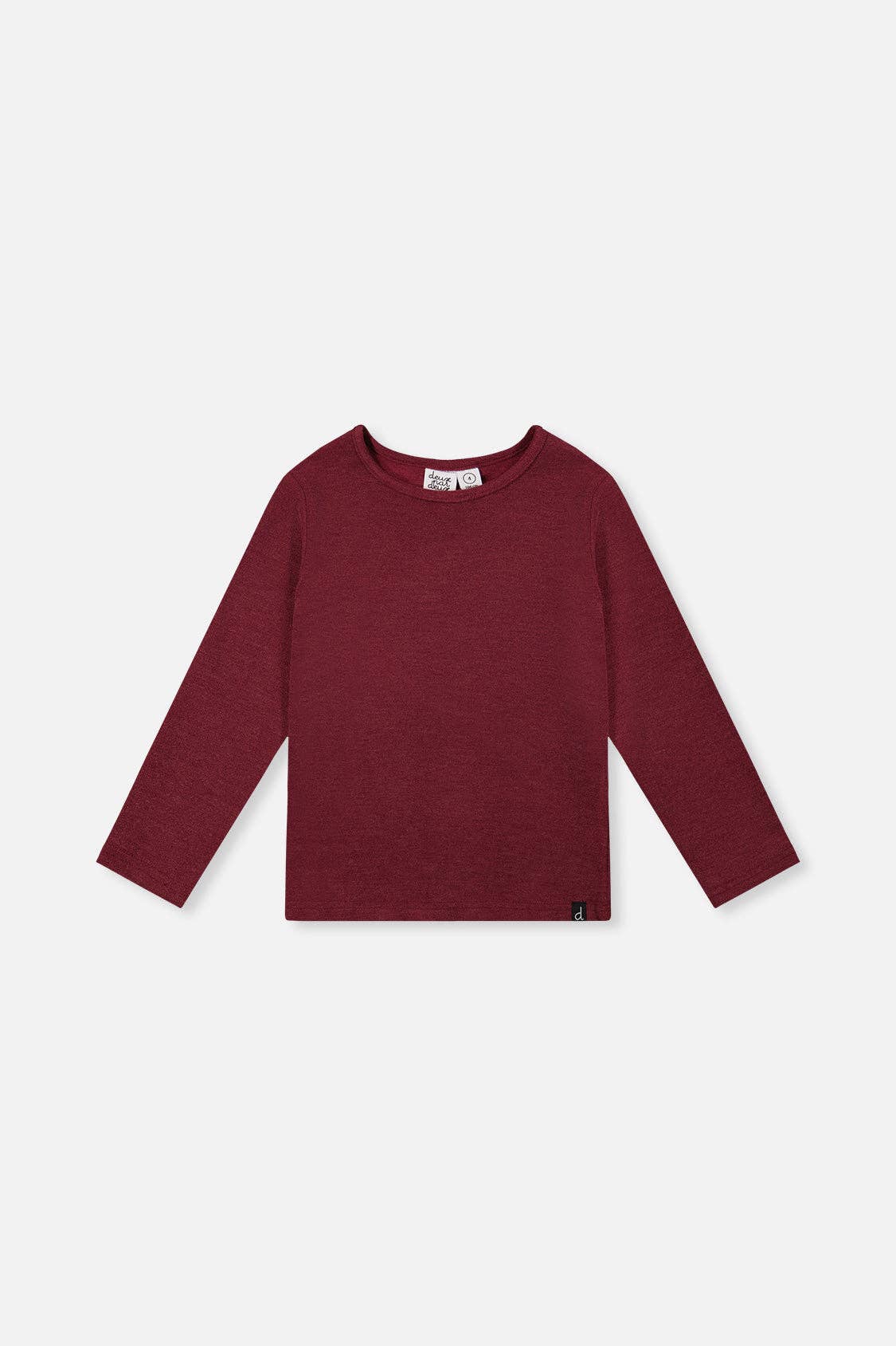 Brushed Rib Crew Neck Top Reddish-Brown: 7