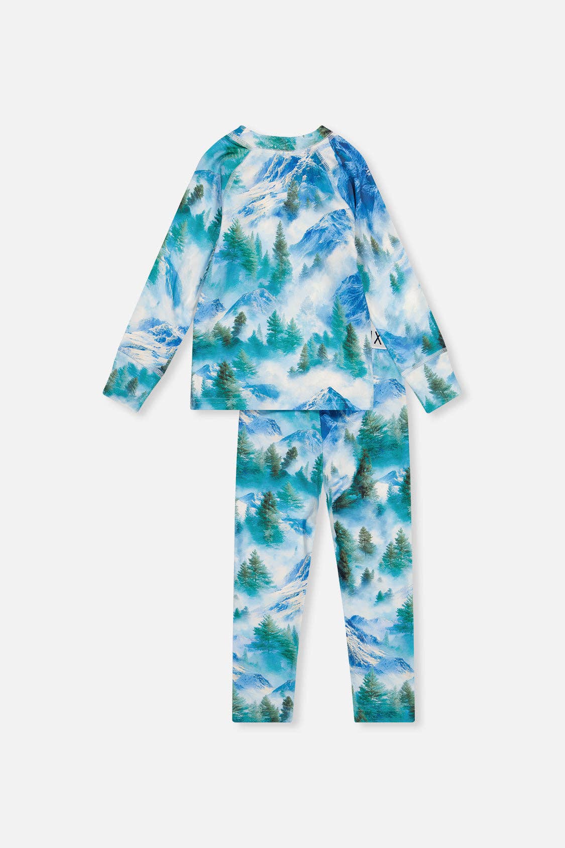 Two Piece Thermal Underwear Blue Mountain Print: 5