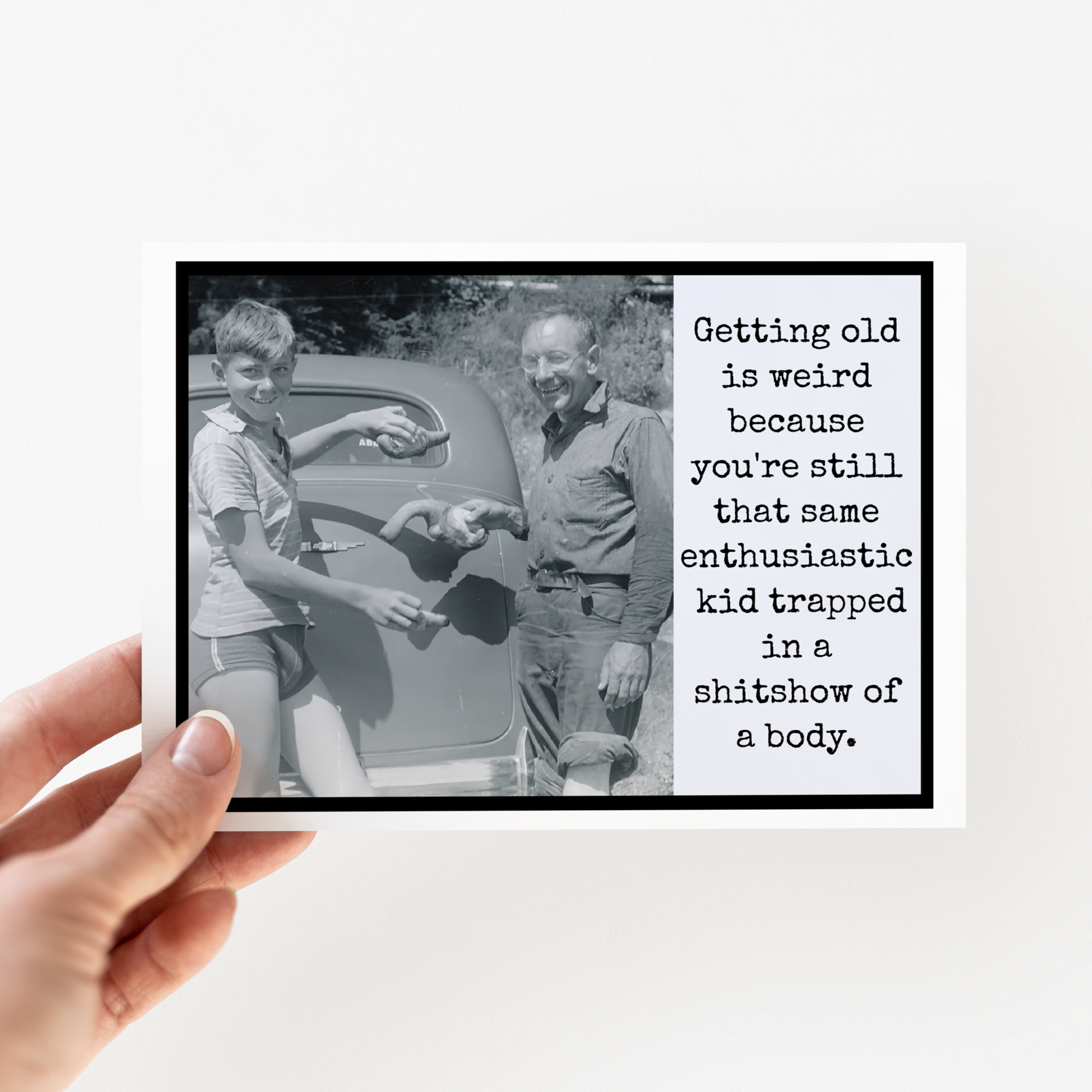 Birthday Card For Him. Trapped In A Shitshow Of A Body.