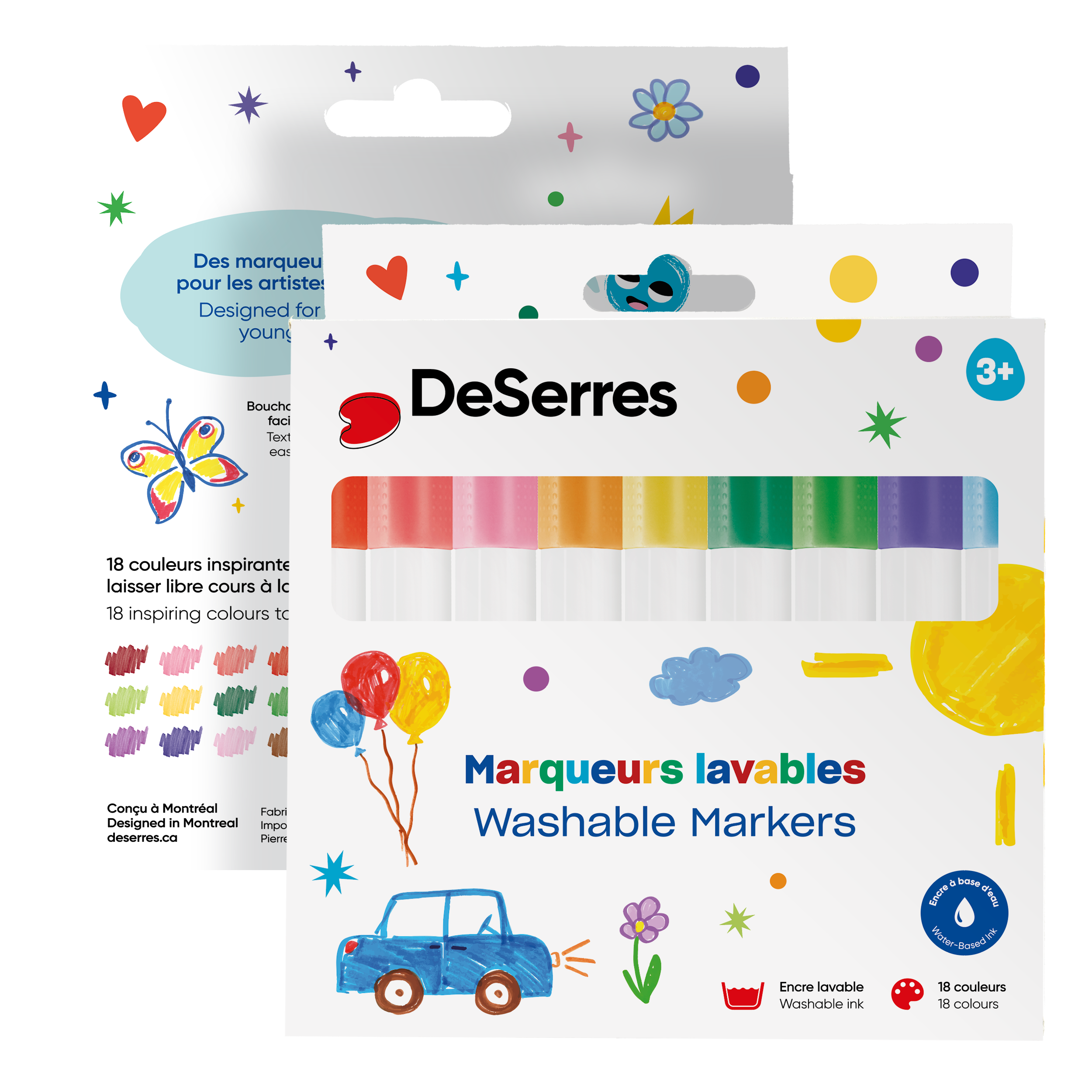 SET OF 18 MARKERS FOR CHILDREN