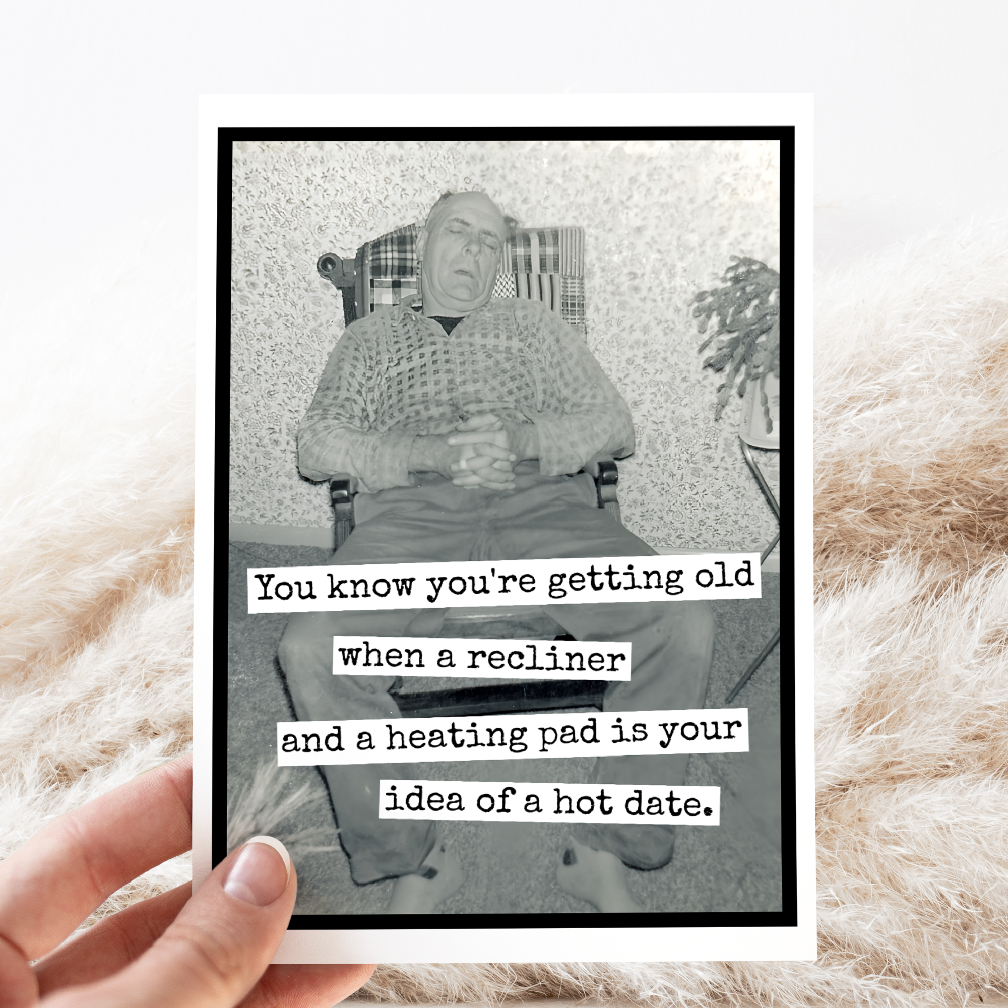 Funny Birthday Card For Man. When A Recliner And A Heating