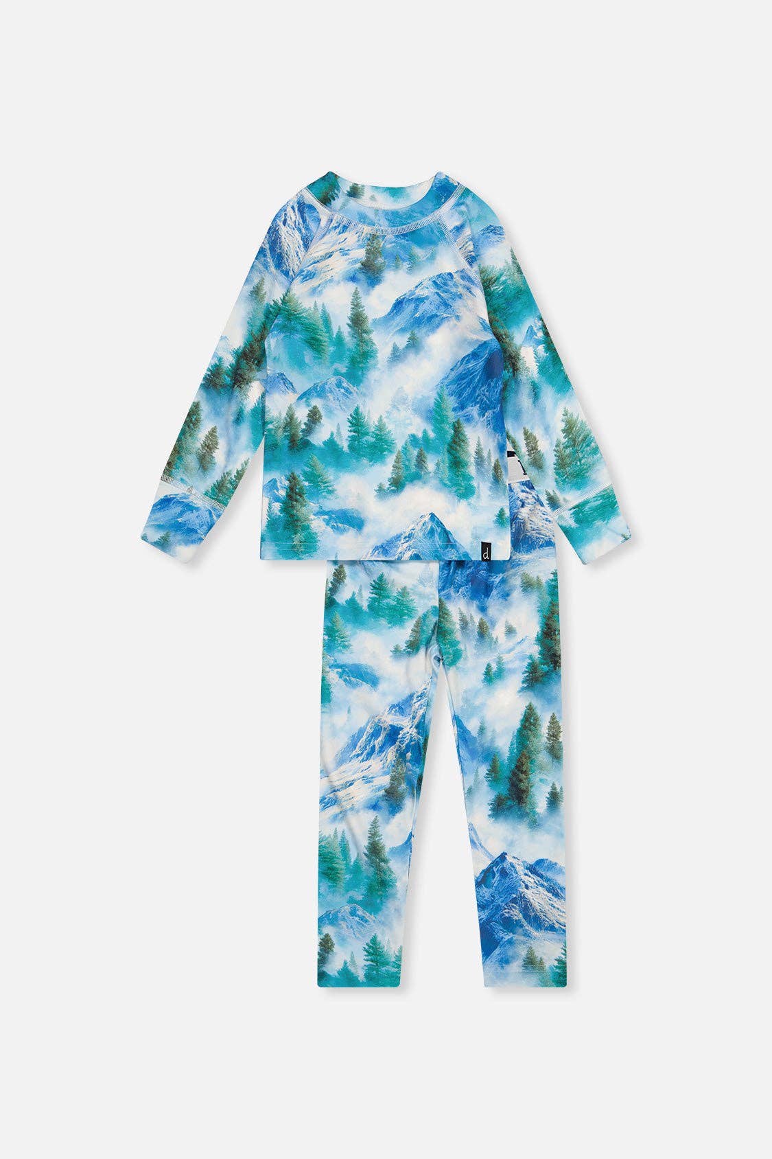 Two Piece Thermal Underwear Blue Mountain Print: 5
