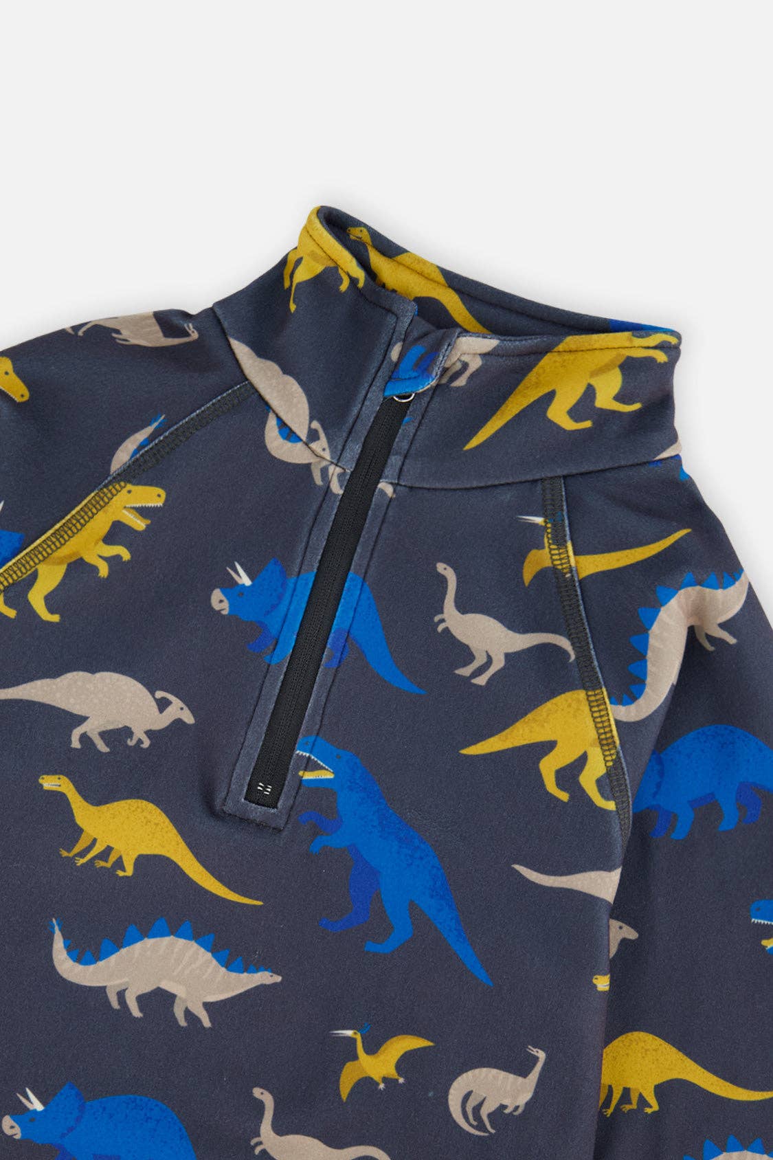 Two Piece Thermal Underwear Grey And Blue Dinosaur Print: 6