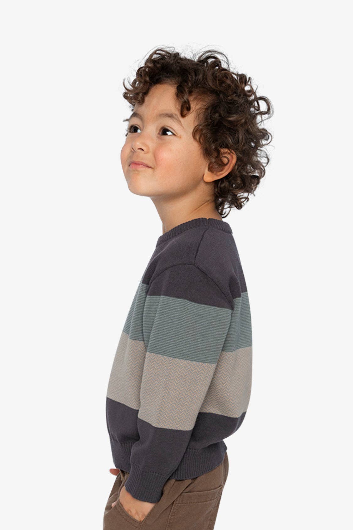 Colorblock Knit Sweater Black And Beige: 7