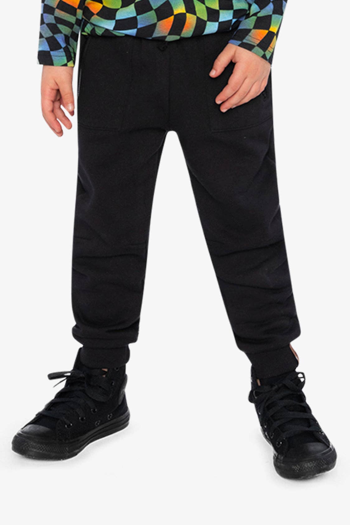 Fleece Sweatpants With Pockets Black: 3