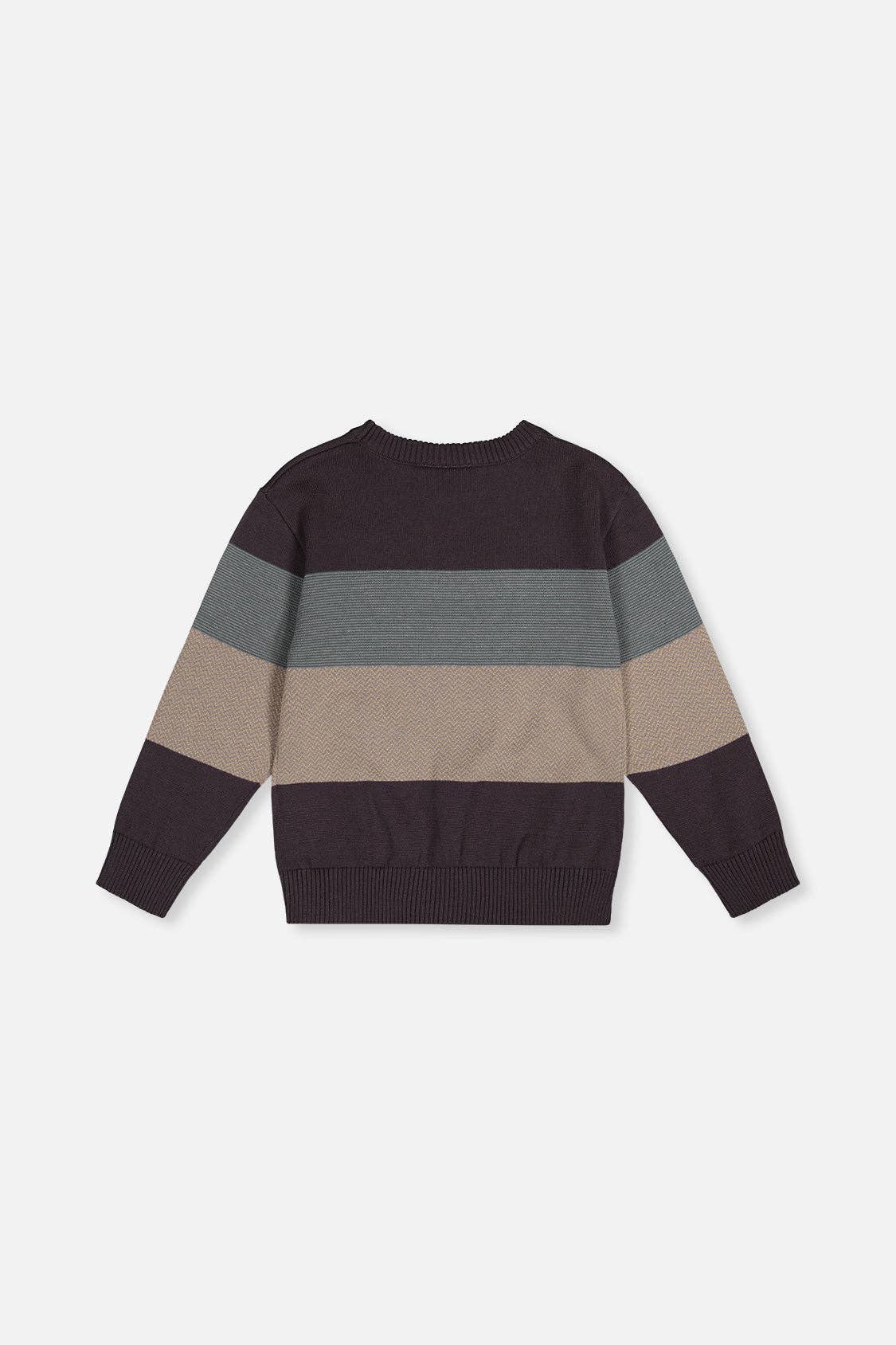 Colorblock Knit Sweater Black And Beige: 7