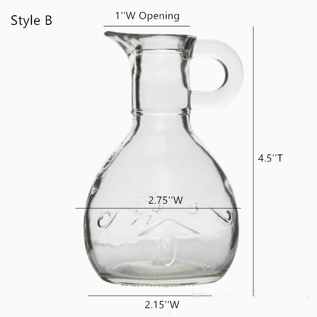 Glass Bud Vase with Handle,  Mini Glass Flower Pot, Clear: Mixture (Random)