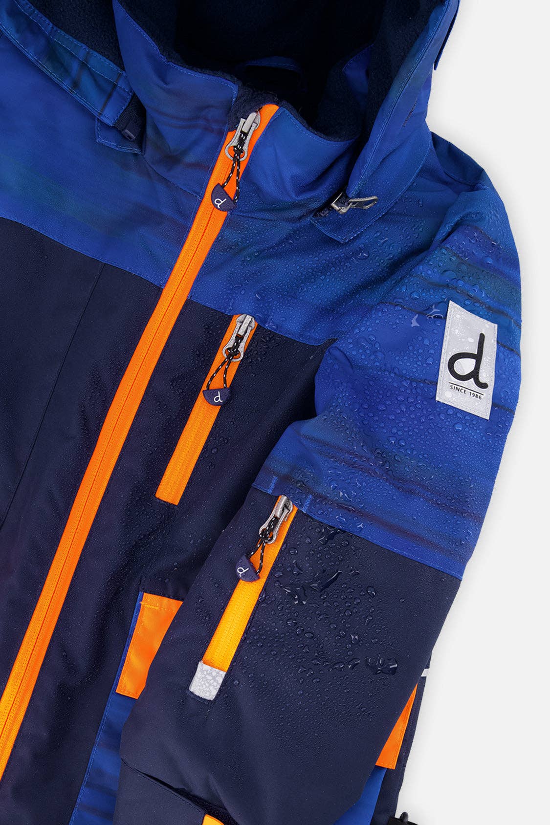 Two Piece Play Snowsuit Navy Blue And Orange With Blue Pants: 5