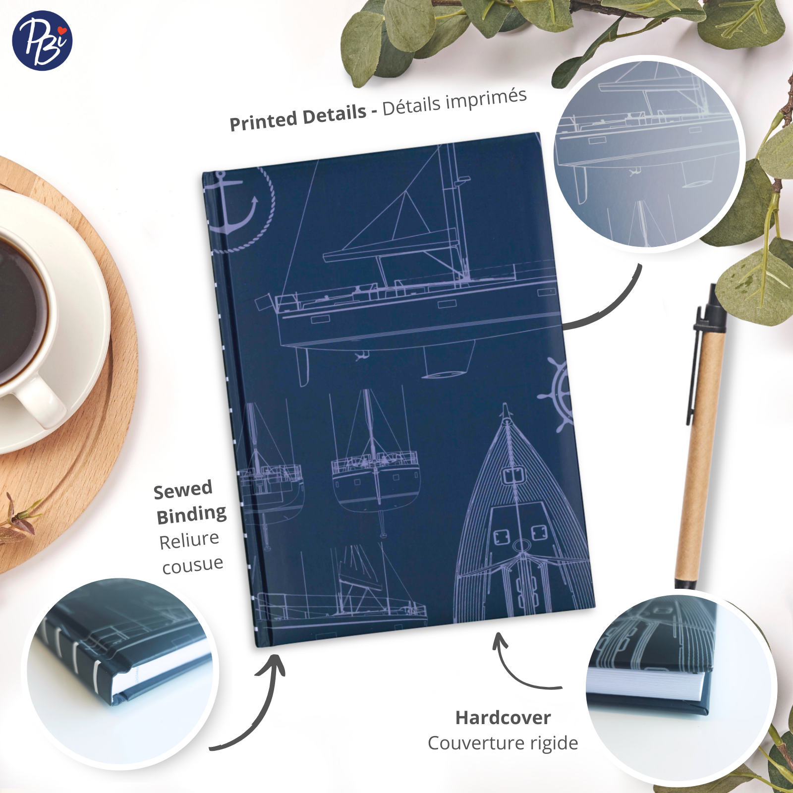 Pierre Belvédère - notebook - large - boat sketches