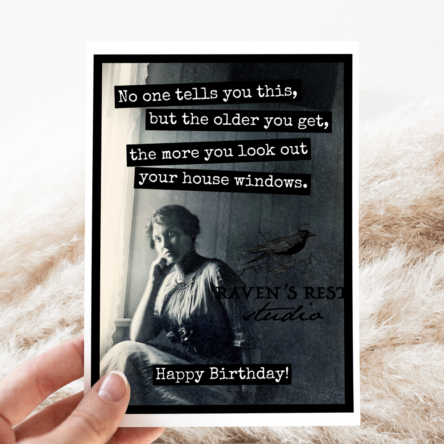 Birthday Card. No One Tells You This... Vintage Photo