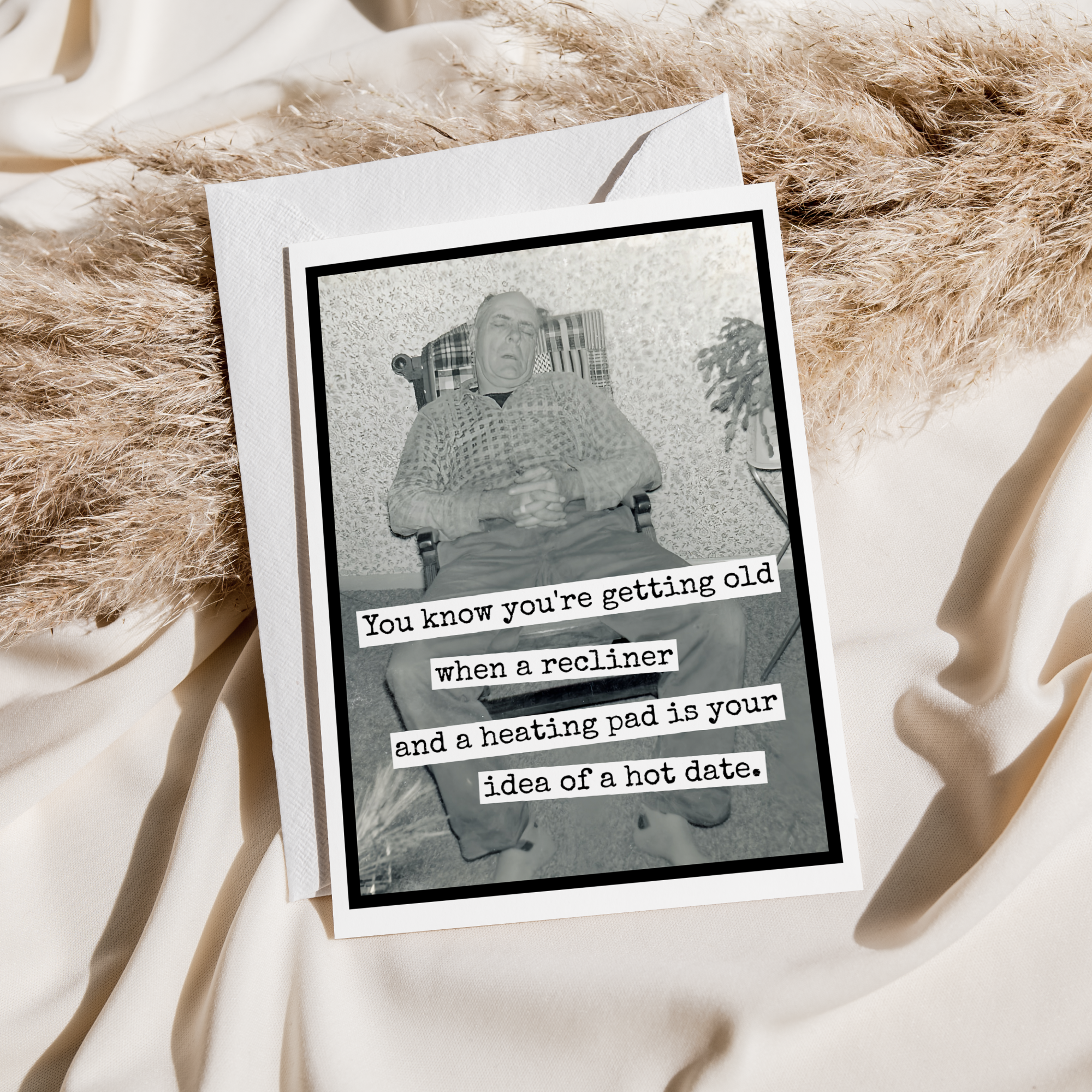 Funny Birthday Card For Man. When A Recliner And A Heating