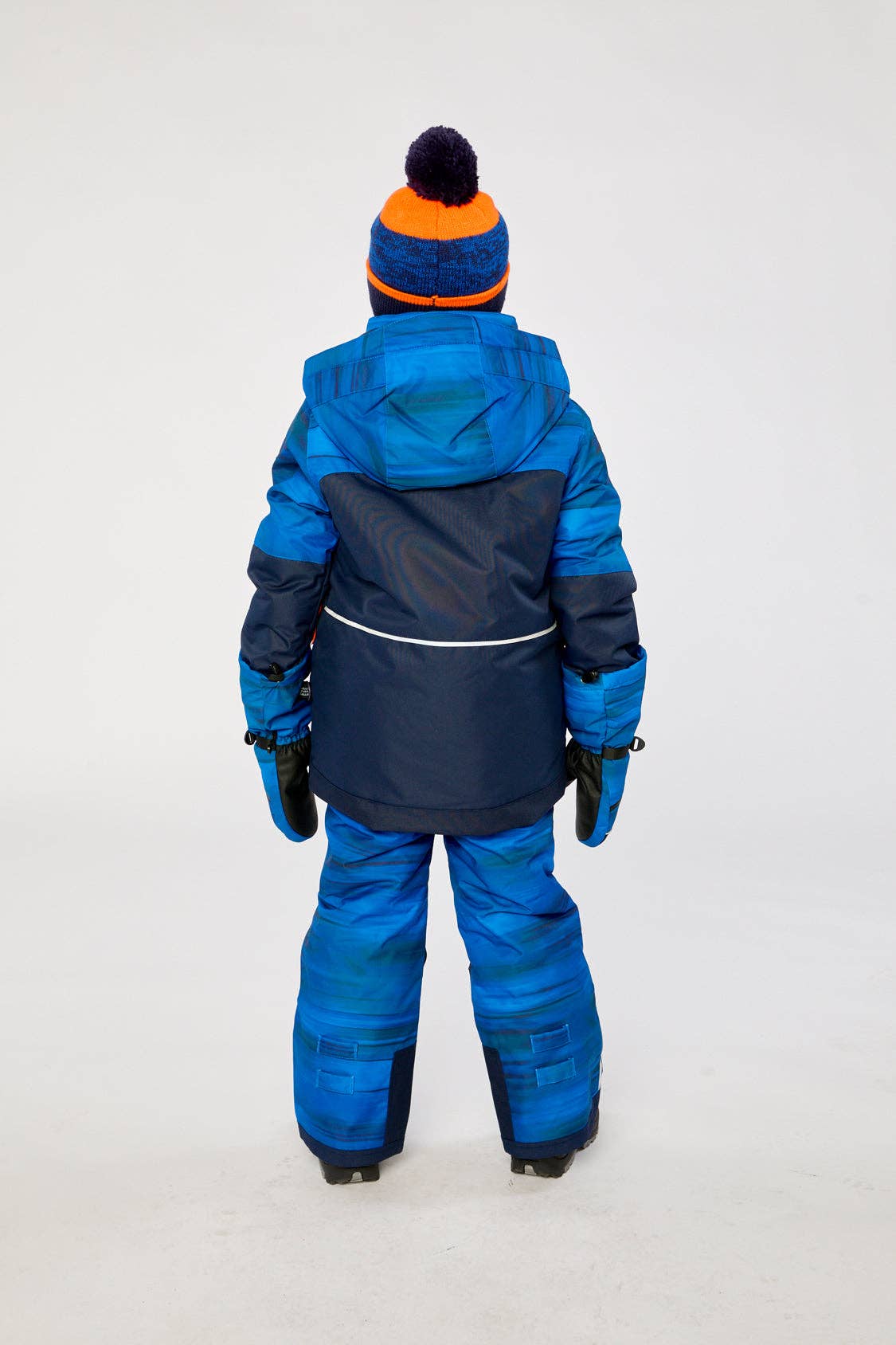 Two Piece Play Snowsuit Navy Blue And Orange With Blue Pants: 5