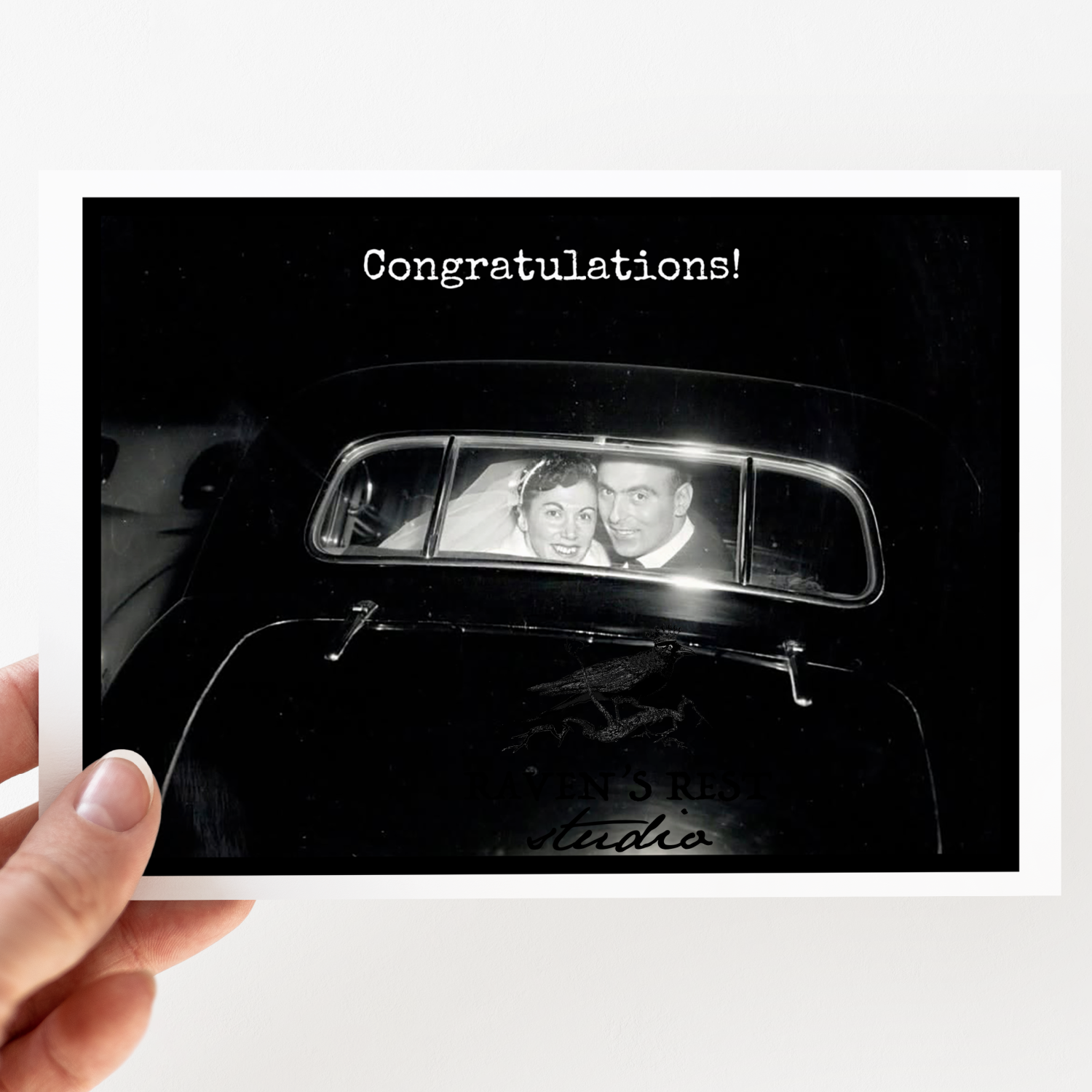 Greeting Card. Congratulations!  Vintage Wedding Card.