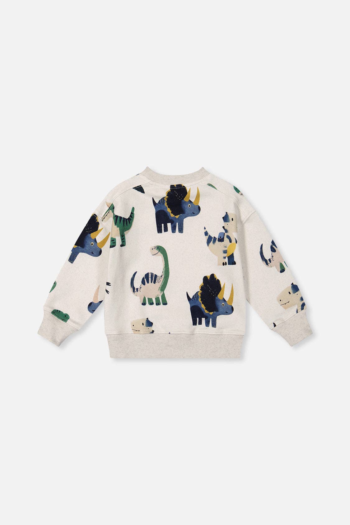 Fleece Sweatshirt Beige Dinosaur Print: 2