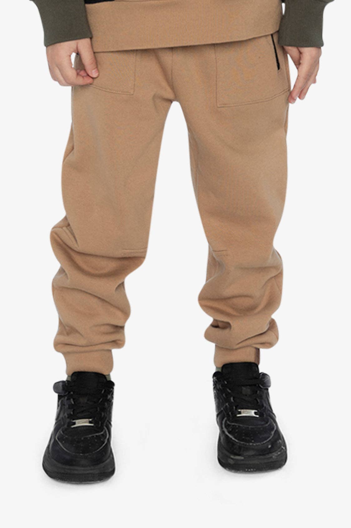 Fleece Sweatpants With Pockets Brown Tannin: 4