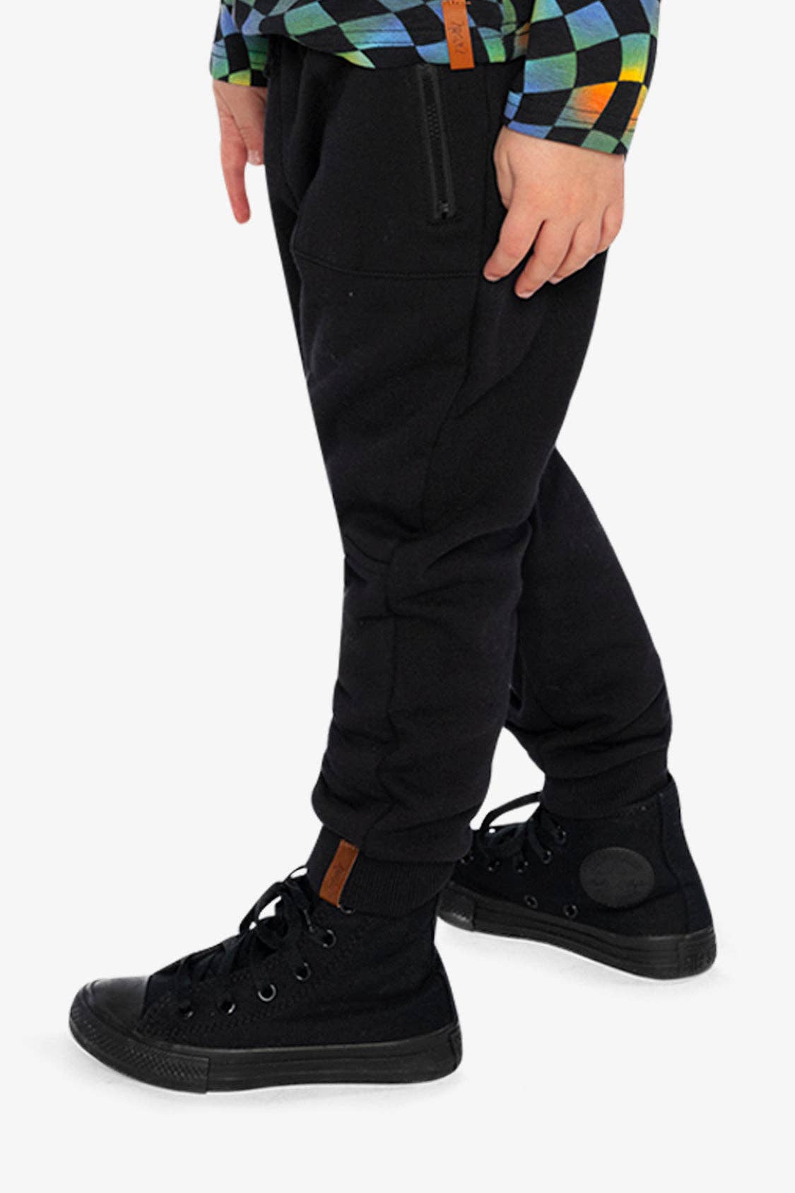 Fleece Sweatpants With Pockets Black: 3