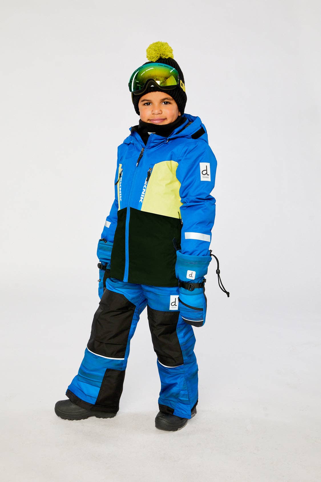 Two Piece Teknik Snowsuit Royal Blue And Yellow: 4
